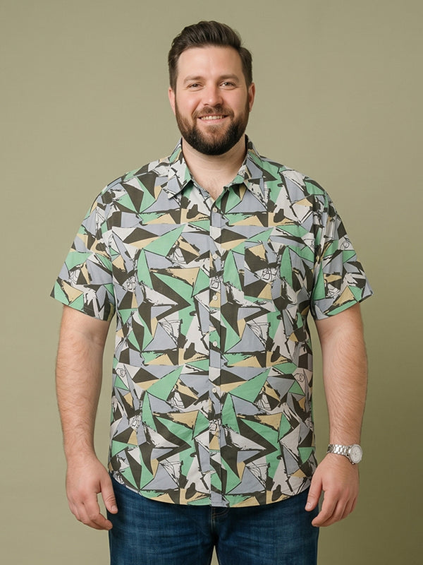 Men Plus Size Mossmatrix Multi Printed Shirts
