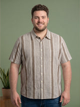 Men Plus Size Rextonix Multi Textured Shirts