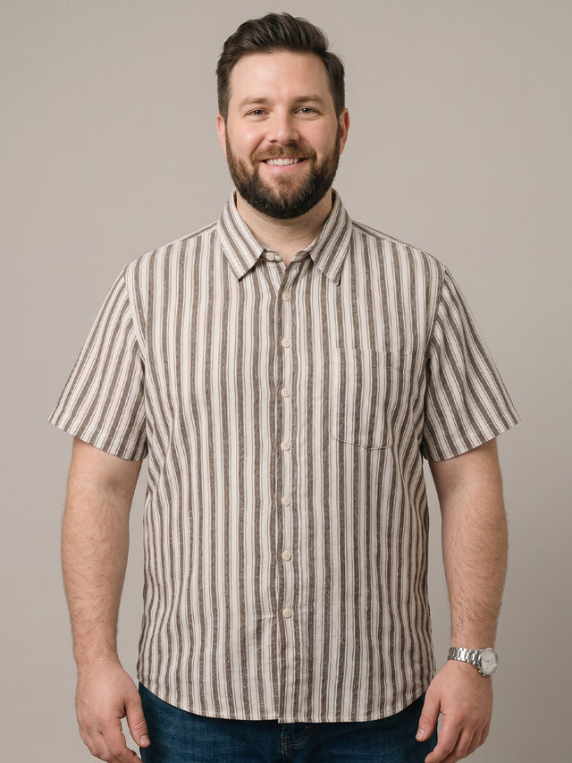 Men Plus Size Varnelo Multi Textured Shirts
