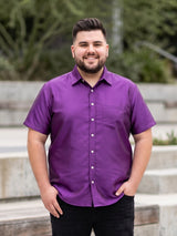 Men Plus Size Dura-V Solid Shirt
