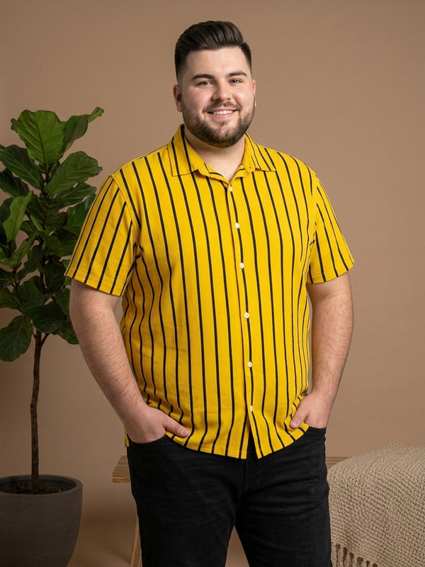 Men Plus Size Boldline Multi Striped Shirts