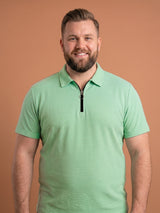 Men Plus Size Nuvia Green Solid Polo