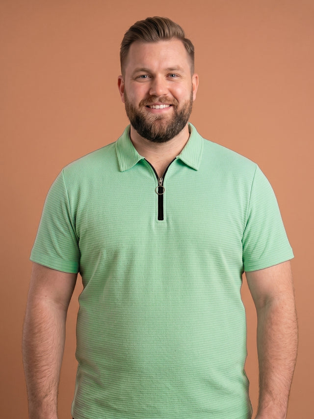Men Plus Size Nuvia Green Solid Polo
