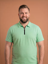 Men Plus Size Nuvia Green Solid Polo