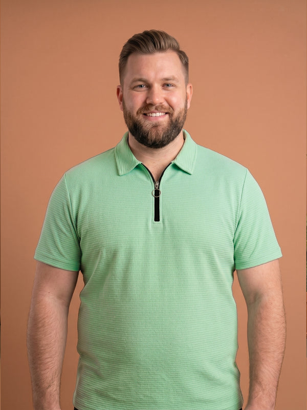 Men Plus Size Nuvia Green Solid Polo