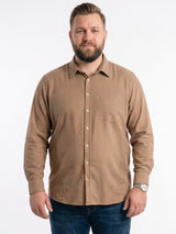 Men Plus Size Raxyn Rust Striped Shirts