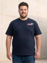 Men Plus Size Flashfocus Black Printed Round Neck