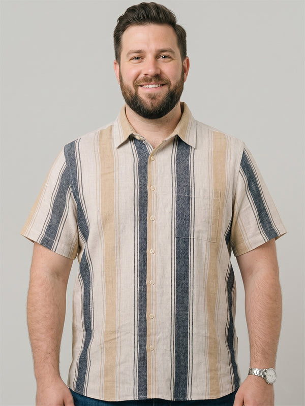 Men Plus Size Zarnok Multi Textured Shirts