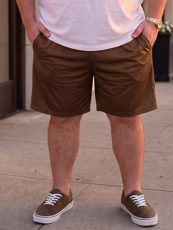 Men Plus Size Turbo-Olive Olive Solid Shorts