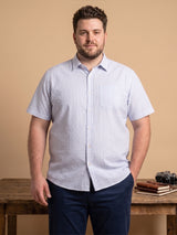 Men Plus Size Placid Multi Textured Shirts