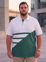 Men Plus Size Barge Colorblock Multi Polo Men Tshirt