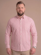 Men Plus Size Berryweave Red Check Shirts