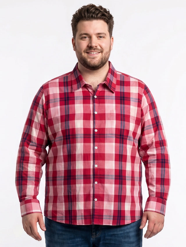Men Plus Size Caelrix Multi Check Shirts