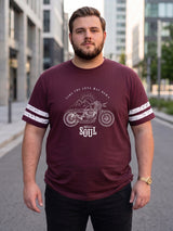 Men Plus Size Hemon Wine Printed Round Neck Tshirts