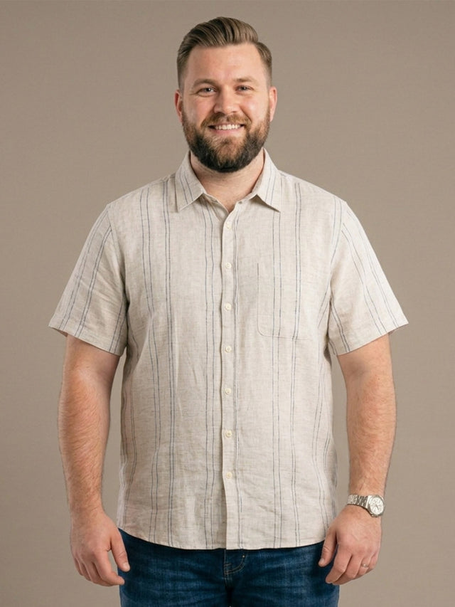 Men Plus Size Arvessia Multi Textured Shirts