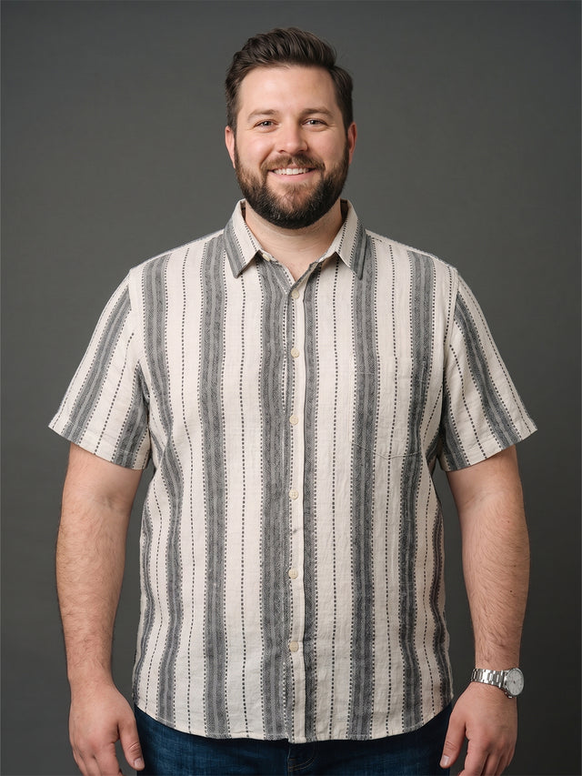 Men Plus Size Trivonex Multi Textured Shirts