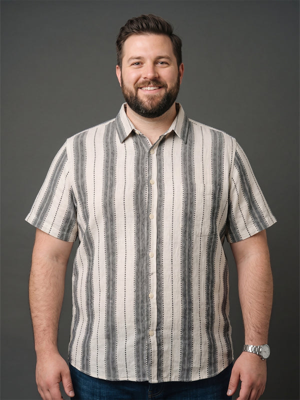Men Plus Size Trivonex Multi Textured Shirts