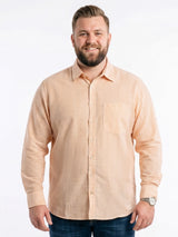 Men Plus Size Velqiro Orange Striped Shirts
