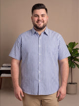 Men Plus Size Raptor Multicolor Striped Casual Shirt