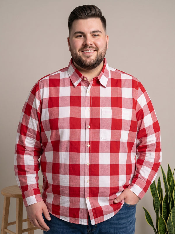 Men Plus Size Marzel Multi Check Shirts