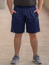 Men Plus Size Turbo-Navy Blue Navy Blue Solid Shorts