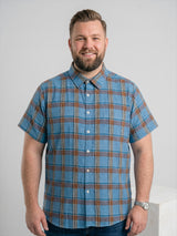 Men Plus Size Barquin Multi Check Shirts