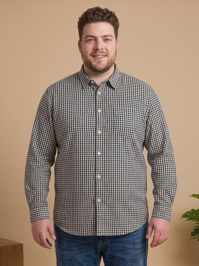 Men Plus Size Venzara Multi Check Shirts