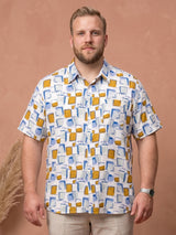 Men Plus Size Canvaspatch Multi Printed Shirts