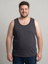Men Plus Size Hefty Grey Solid Vest