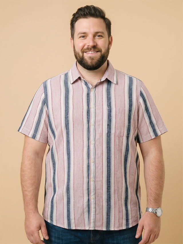 Men Plus Size Drayzen Multi Textured Shirts