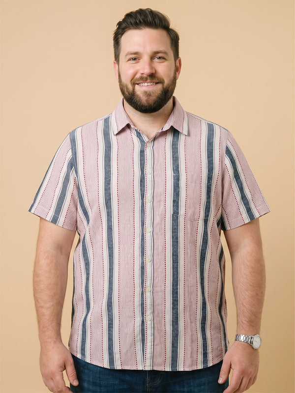 Men Plus Size Drayzen Multi Textured Shirts