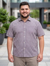 Men Plus Size Glade Multicolor Checkered Casual Shirt