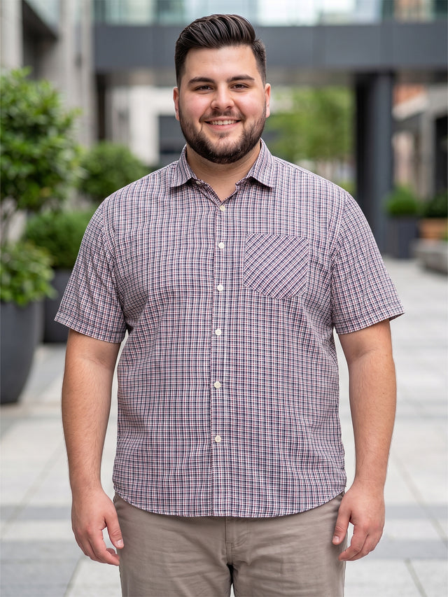 Men Plus Size Glade Multicolor Checkered Casual Shirt