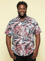 Men Plus Size Featherboat Multicolor Printed Casual Shirt