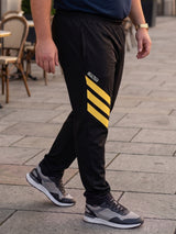 Men Plus Size Laven Black Solid Trackpants