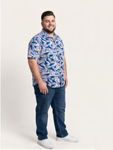 Men Plus Size Neonshards Multi Printed Shirts