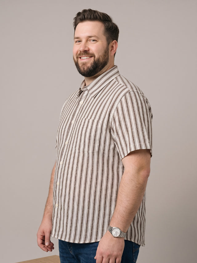 Men Plus Size Varnelo Multi Textured Shirts