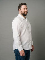 Men Plus Size Ivorynox White Solid Shirts