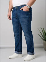 Men Plus Size Denaro Blue Light Wash Jeans