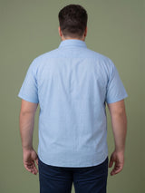 Men Plus Size OakLine Sky Blue Solid Shirts