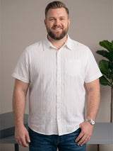 Men Plus Size Lactea White Textured Shirts
