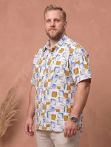 Men Plus Size Canvaspatch Multi Printed Shirts