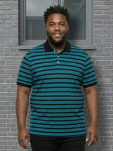 Men Plus Size Nevon Multi Striped Polo