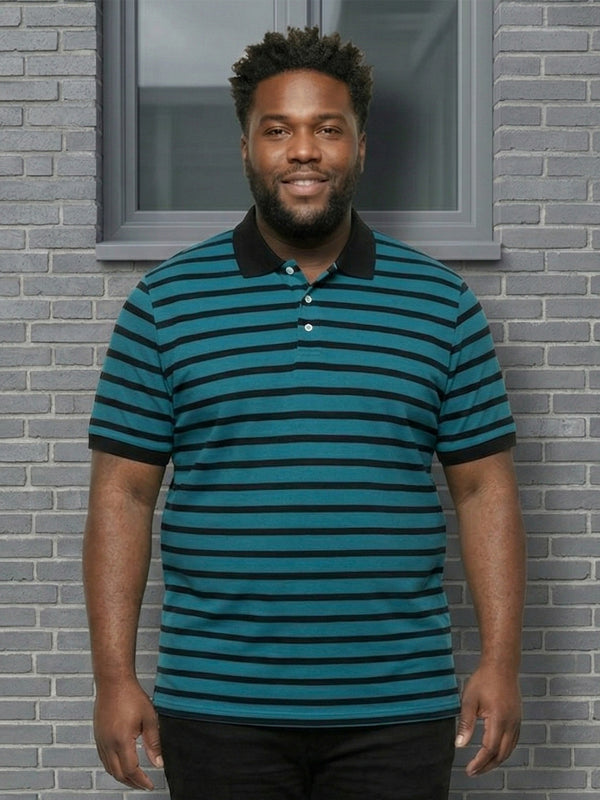 Men Plus Size Nevon Multi Striped Polo