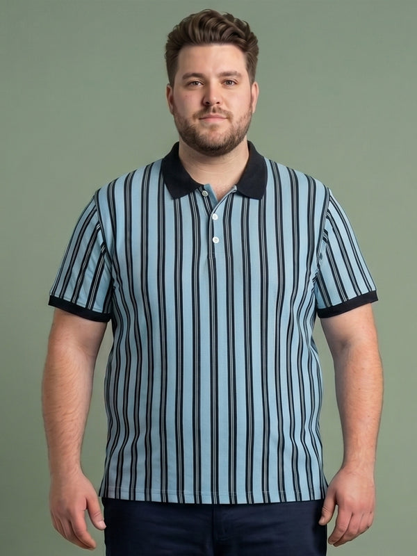 Men Plus Size Candor Multi Striped Polo