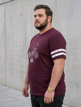 Men Plus Size Hemon Wine Printed Round Neck Tshirts