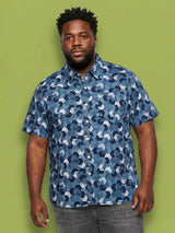 Men Plus Size Tessar Multicolor Printed Casual Shirt