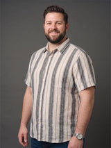 Men Plus Size Trivonex Multi Textured Shirts