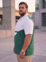 Men Plus Size Barge Colorblock Multi Polo Men Tshirt