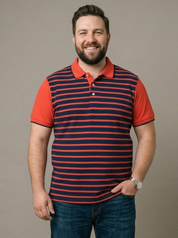 Men Plus Size Vynce Multi Striped Polo